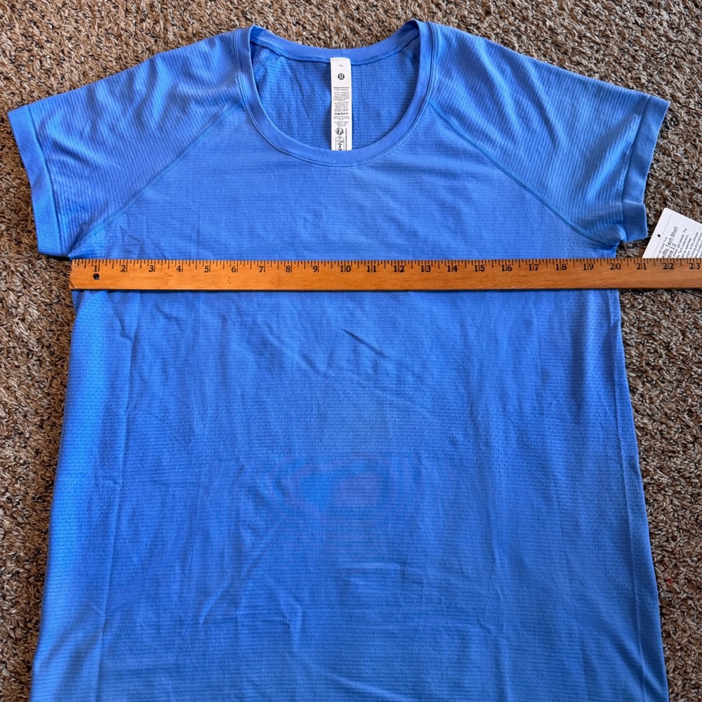 NWT Lululemon Swiftly Tech Short Sleeve 2.0 Pool Hip Length Women’s 14 - Picture 10 of 11
